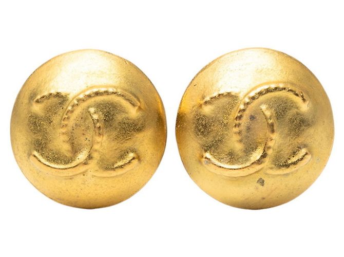 Timeless Orecchini vintage a clip Coco Mark di Chanel D'oro
