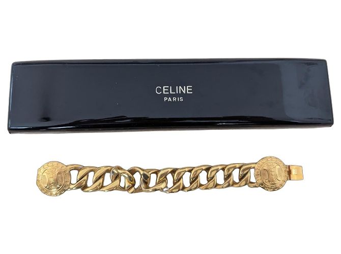 Céline Bracelet Celine avec logo Triomph - Fermeture médaillon Doré