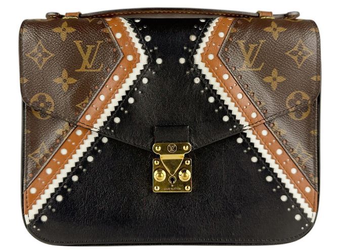 Borsa a Spalla Pochette Metis MM Monogramma Louis Vuitton Marrone Nero