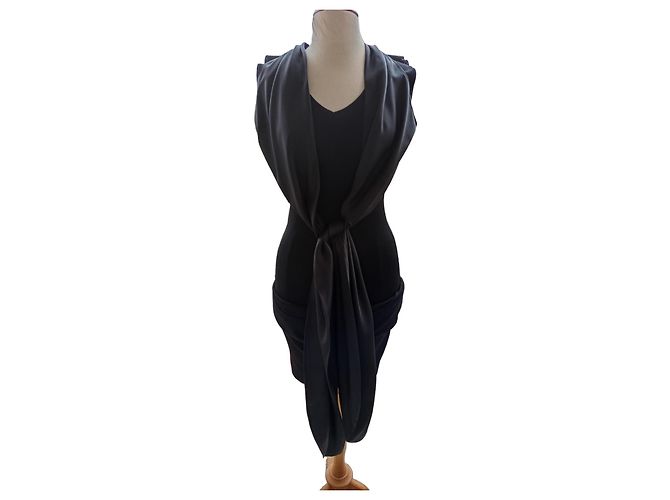 Givenchy Schwarzes Figurbetontes Kleid Viscose