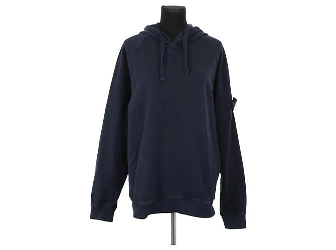 Stone Island Sudadera de algodón azul