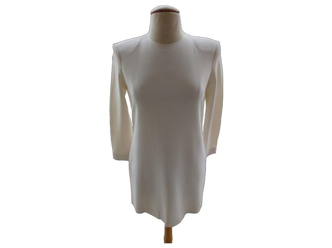Vestido Céline creme de viscose Cru