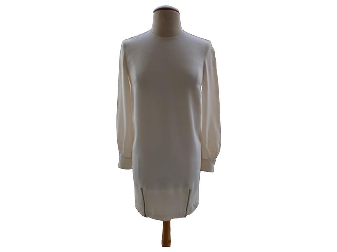 Stella Mc Cartney Stella McCartney Kleid Creme Viscose Roh