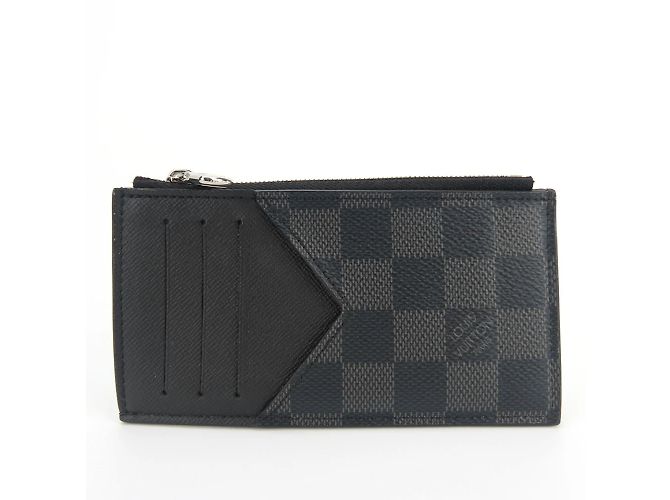 Louis Vuitton Damier Graphite Business Card Case Brown Black