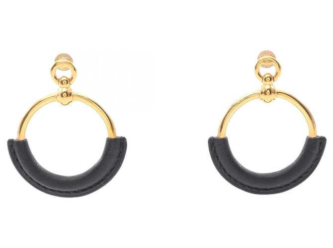 Orecchini Grand Loop Hermès Nero D'oro 