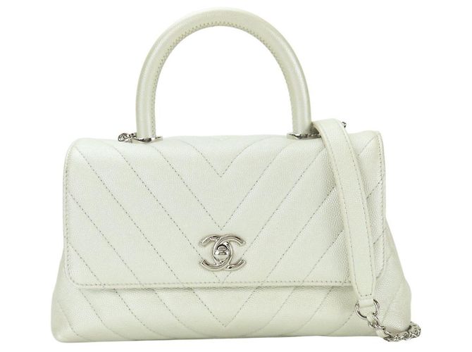 Chanel Coco Handle XS Handtasche Weiß