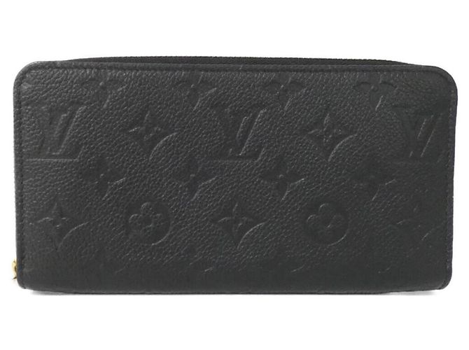 Louis Vuitton Monogram Empreinte Zippy Wallet Black