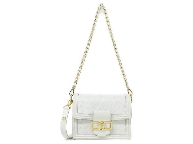 Bolsa de Ombro Mini Dauphine Epi Louis Vuitton Branco