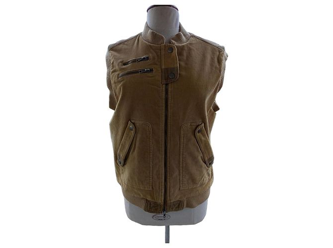 Chaqueta sin mangas Marc Jacobs beige de algodón