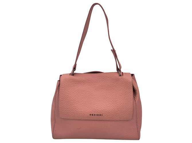 Orciani Bolsa de ombro Sveva média em couro rosa