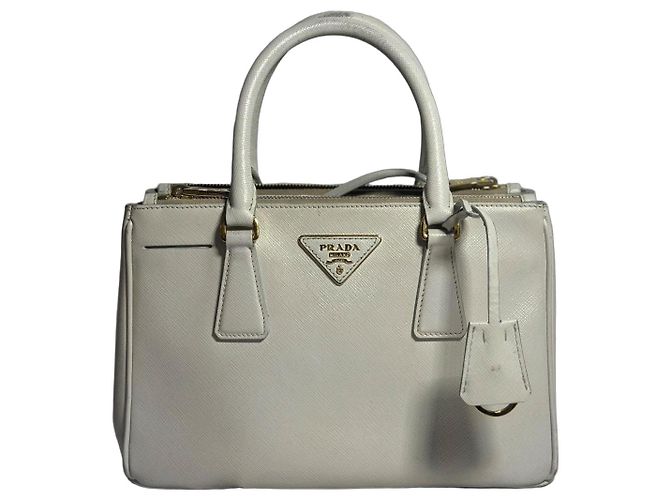Prada Galleria Saffiano, Small Handbag White