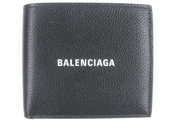 Everyday Balenciaga Leather Bifold Wallet Black
