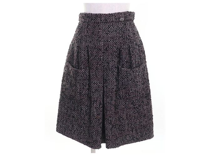 Timeless Chanel Tweed-Wollrock Schwarz