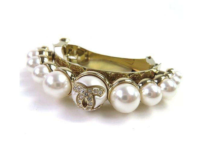 Timeless Accessorio per capelli Chanel COCO Mark in pietra e perle D'oro