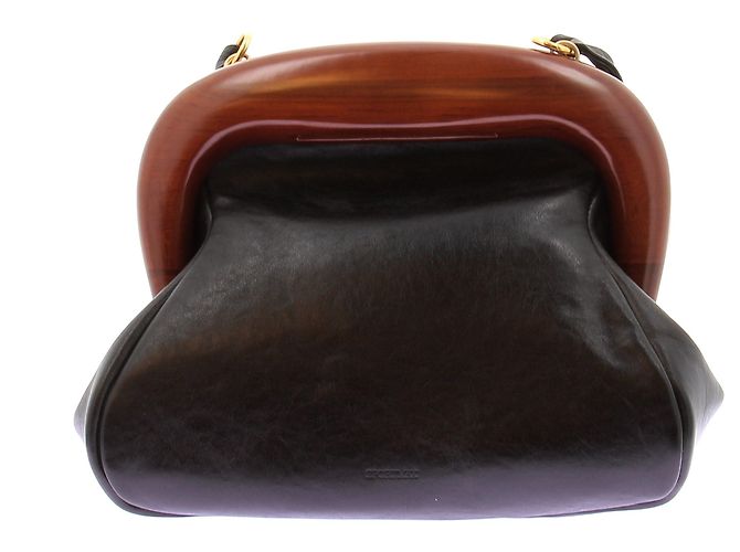 Borsa a mano Sportmax in pelle nera Nero