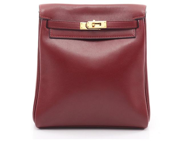 Hermes Hermès Kelly Ad PM Backpack Dark red
