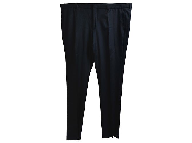 Autre Marque Mr. P. Straight-Leg Trousers in Black Wool