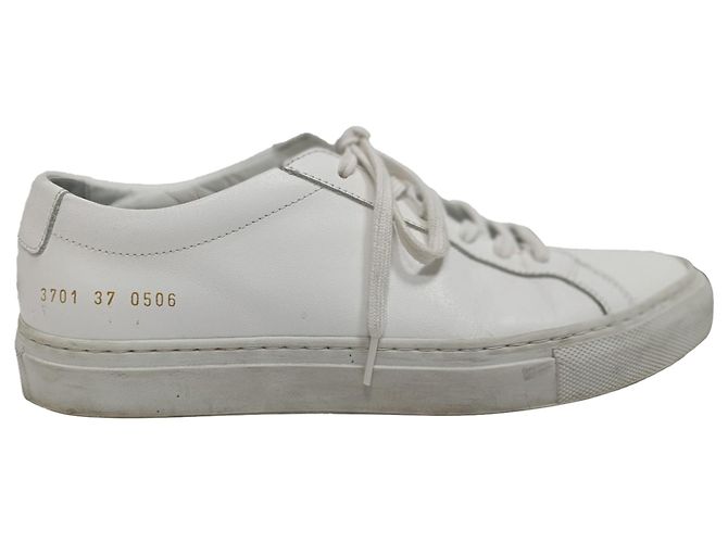 Autre Marque Baskets Original Achilles de Common Projects en cuir blanc Écru
