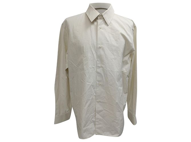 Camisa de botones Burberry en algodón blanco Crudo