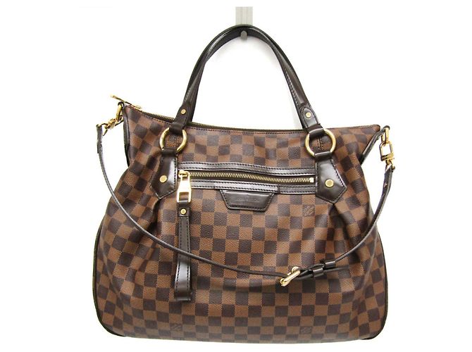 Evora Borsa a spalla Louis Vuitton Damier Évora MM da donna Ebano Marrone