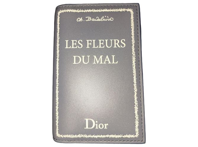 Cartera Dior Les Fleurs Du Mal en Cuero Azul