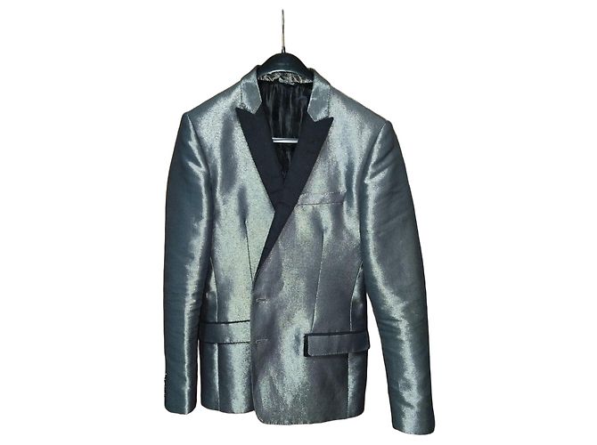 Blazer Metallico Argento Dolce & Gabbana