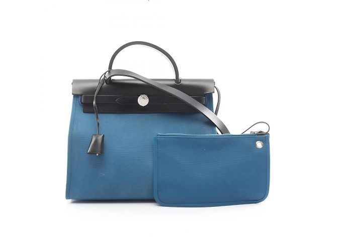 Sac à main Hermès Airbag Zip PM Noir Bleu