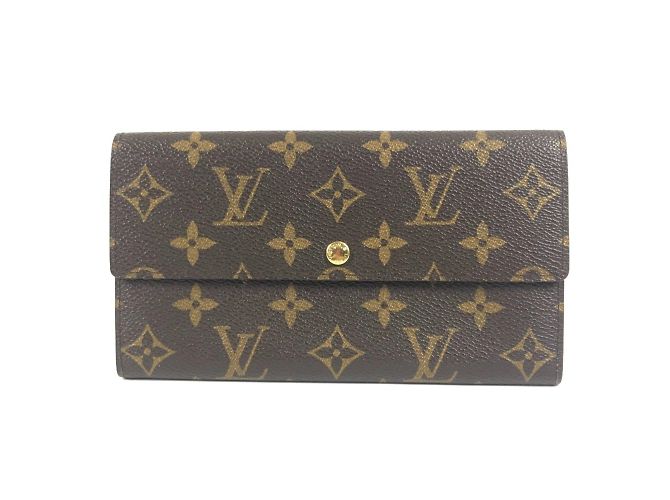 Cartera Larga Monograma Louis Vuitton Castaño
