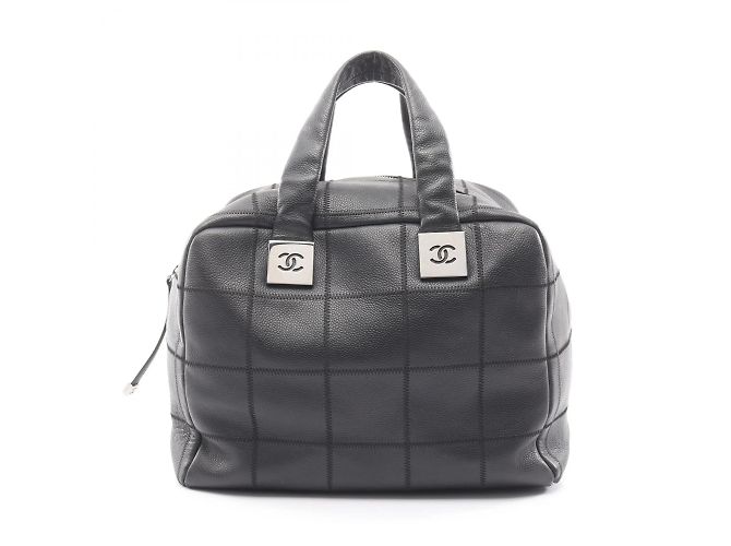 Bolsa Chanel Chocobar em couro de bezerro preto
