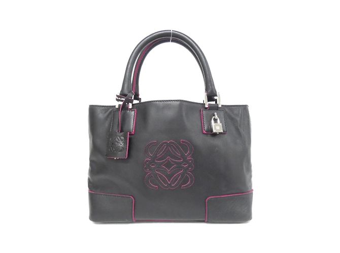 Borsa Loewe Amazona in nero e rosa