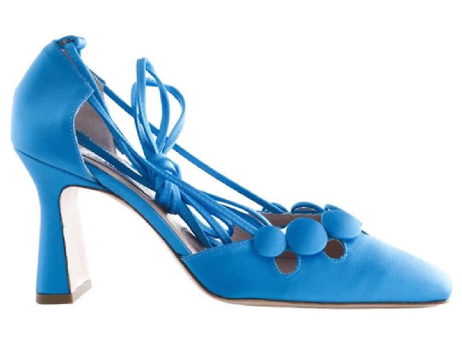 Autre Marque Der Satin Laced Up Pump Le Memoire