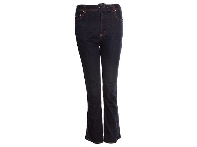 Erdem, jeans vina azul oscuro con cinturón