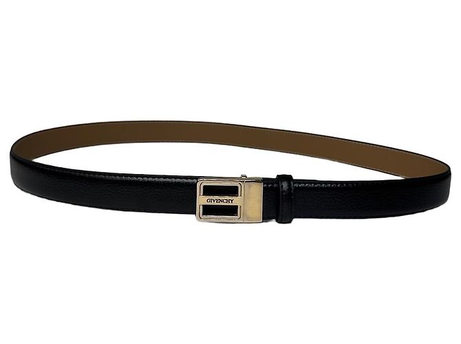 Vintage Givenchy Ledergürtel schwarz 