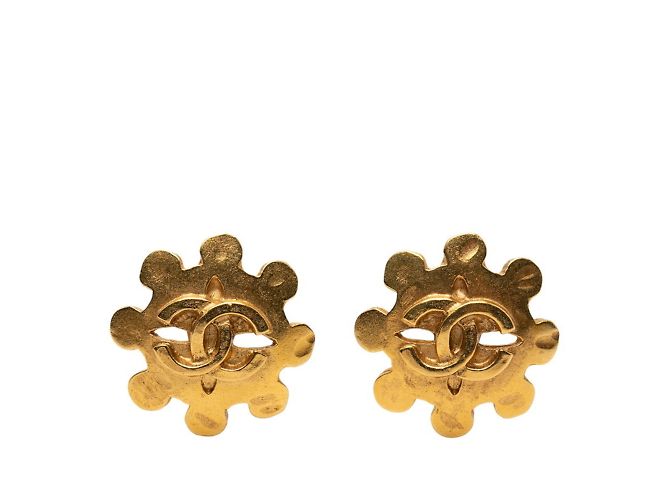 Orecchini vintage a clip Coco Mark di Chanel D'oro