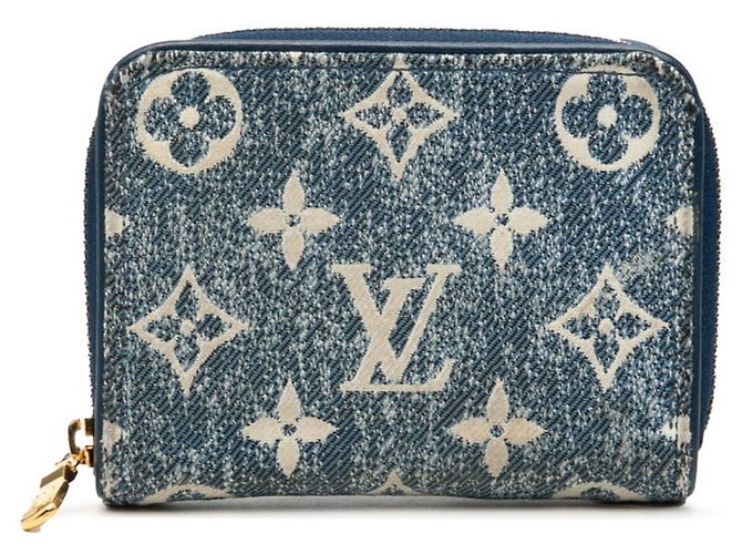Monedero Zippy de denim jacquard Monogram Louis Vuitton Azul