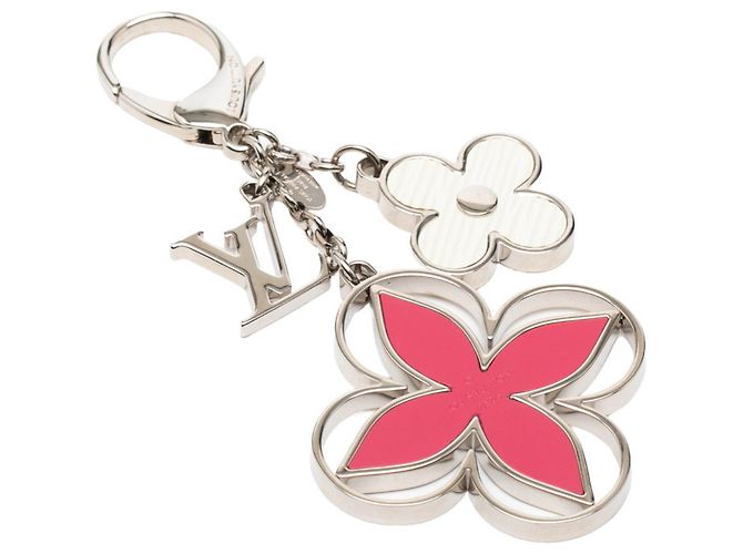 Porte-clés Limy de Louis Vuitton Argenté Rose Blanc