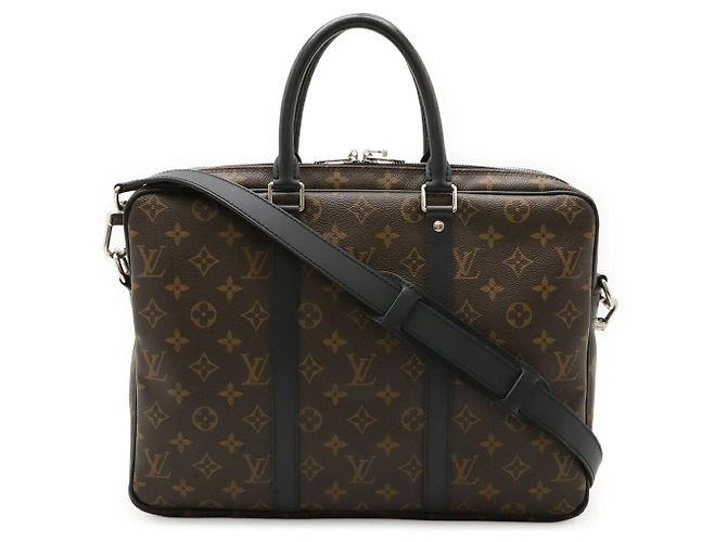 Pasta de Documentos PM Monogram Louis Vuitton Marrom Preto