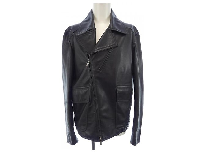 Giacca Riders in Pelle di Vitello Hermès Nero