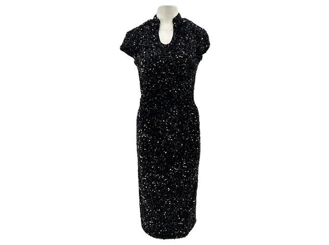 Autre Marque PARFOIS Schwarzes Paillettenkleid