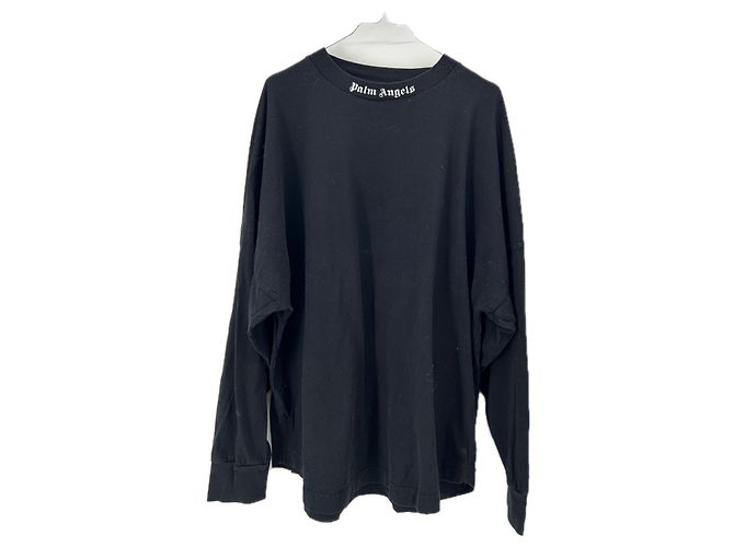 Palm Angels Schwarzes Langarm-T-Shirt