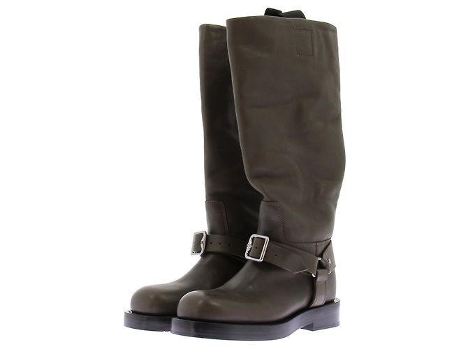 Botines Burberry de piel caqui talla 38