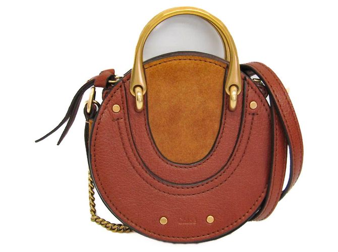 Borsa a spalla in pelle e camoscio Chloé Pixie per donna, marrone