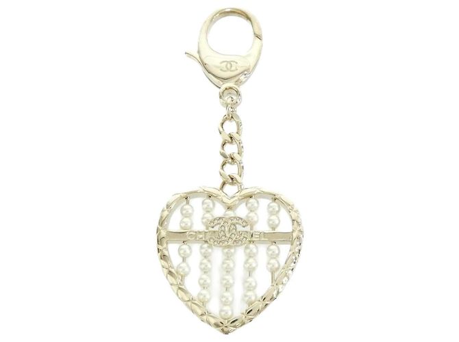 Chaveiros de ouro com pérolas Chanel Dourado