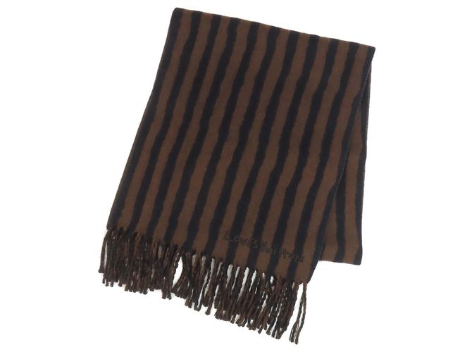 Bufanda Rayada de Cachemira/Lana Mujer LOUIS VUITTON Negro