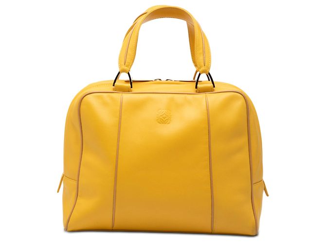 Gelbe Leder-Anagramm-Handtasche von LOEWE