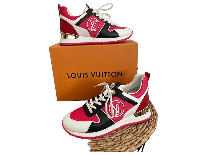 Louis Vuitton Run Away Sneaker – Leder & Mesh Rot / Schwarz / Weiß Golden