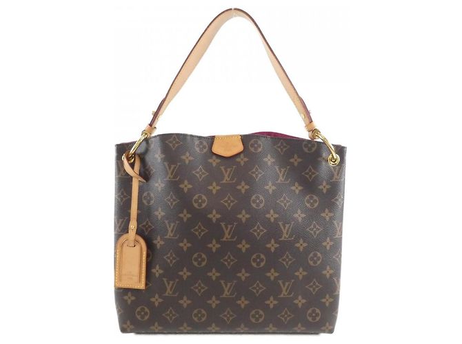 Borsa a Spalla Graceful PM Monogramma Louis Vuitton Marrone Rosa
