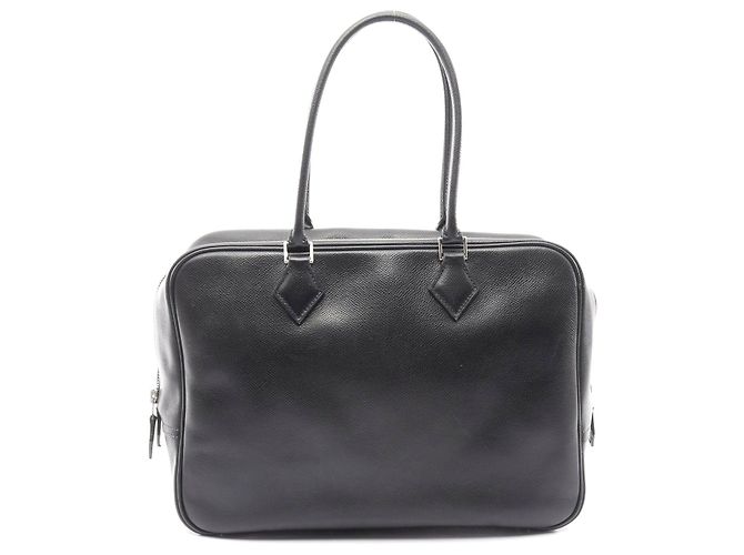 Bolsa de couro Hermès Plume 32 Preta Preto