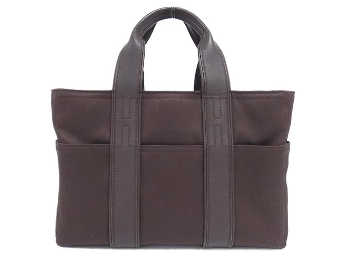 Borsa Hermès Acapulco PM Toile Chevron Marrone
