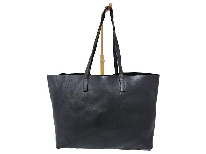 Yves Saint Laurent Schwarze YSL Saint Laurent Leder-Tote